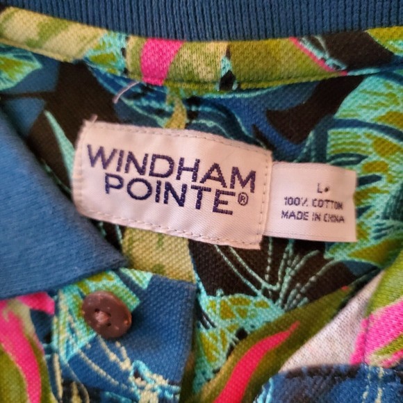 Windham Pointe Lge Tropical Hawaiian Short Sleeved Men's Shirt - Picture 3 of 3